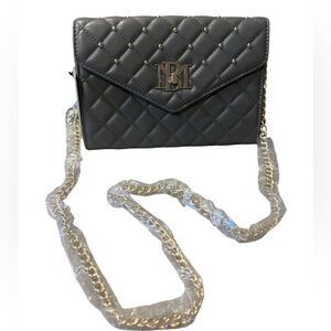 nwt badgley Mischka gray diamond quilt convertible‎ crossbody